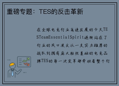 重磅专题：TES的反击革新